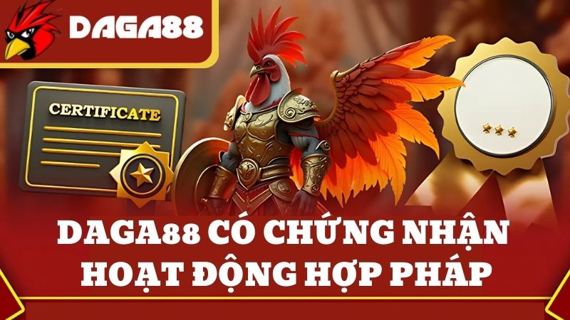 Chứng nhận hoạt động công khai của DAGA88