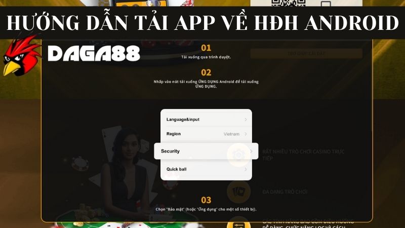 Tải app DAGA88 về hệ điều hành Android